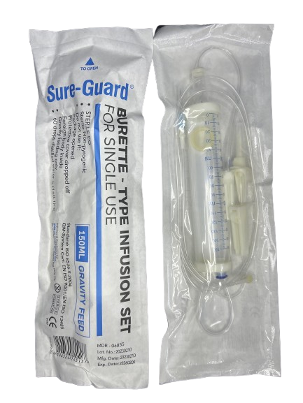Sure-Guard Infusion Set with Burette | Shield Drugstore Online